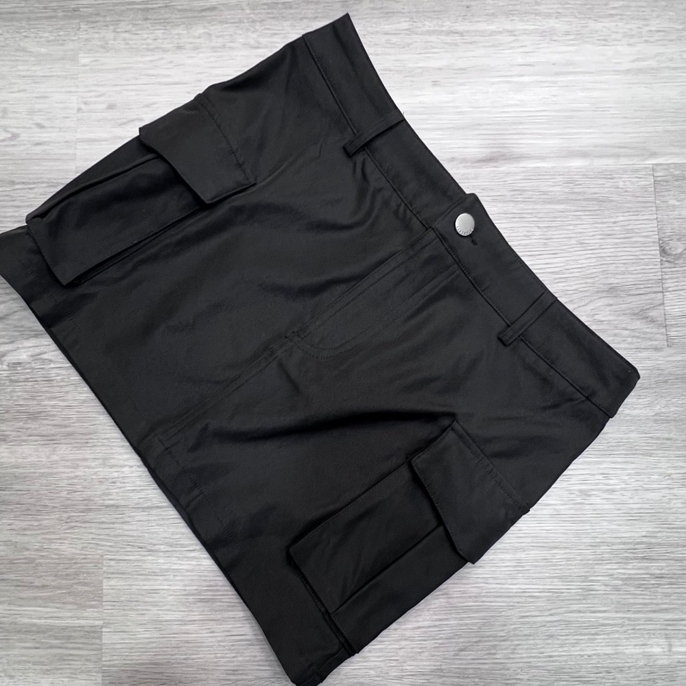 SHEIN Black Cargo Mini Skirt Women Size S 4 Utility Pockets JIT13192499